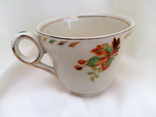 Load image into Gallery viewer, Creampetal Grindley Vintage Porcelain Teacup with Autumn Leaves Pattern