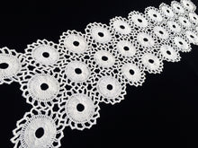Load image into Gallery viewer, Vintage Crocheted Lace Antique Linen White Coloured Table Runner