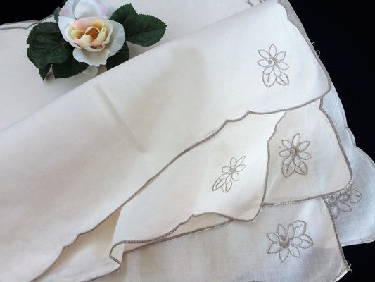 A Set of 5 Hand Embroidered Napkins