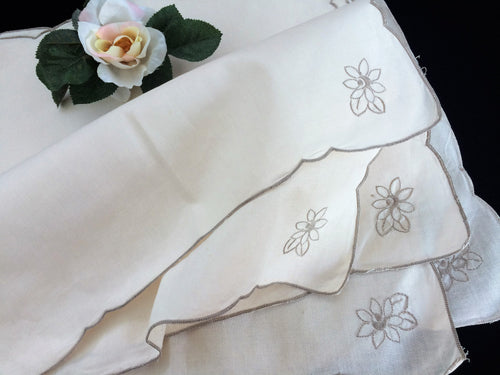 A Set of 5 Hand Embroidered Napkins