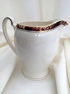 Alfred Meakin Maroon and Gold Vintage Pitcher