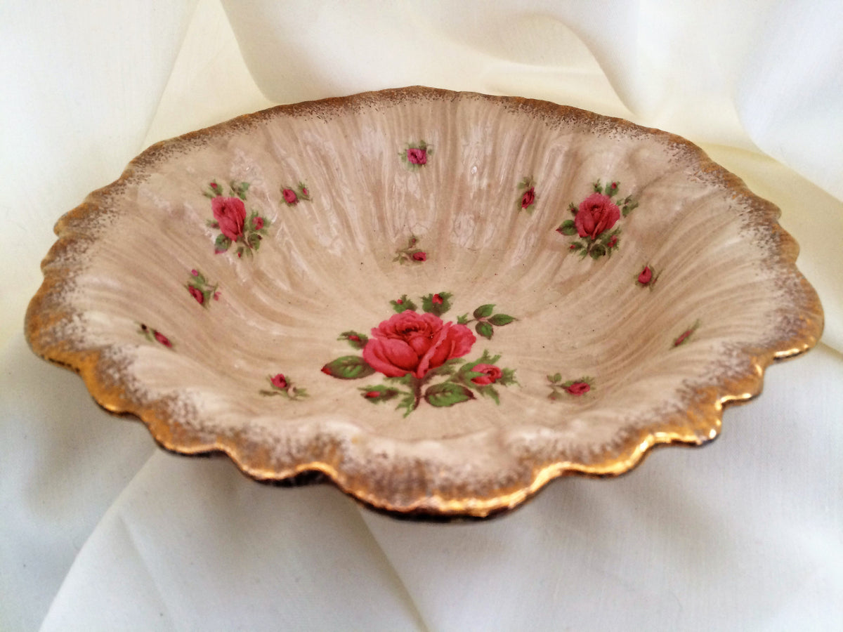 Crown Ducal Fluted Dark Ivory Snack/Fruit or Salad Bowl
