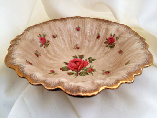 Crown Ducal Fluted Dark Ivory Snack/Fruit or Salad Bowl