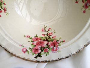 Creampetal Grindley Vegetable Serving Bowl with Peach Blossom Pattern