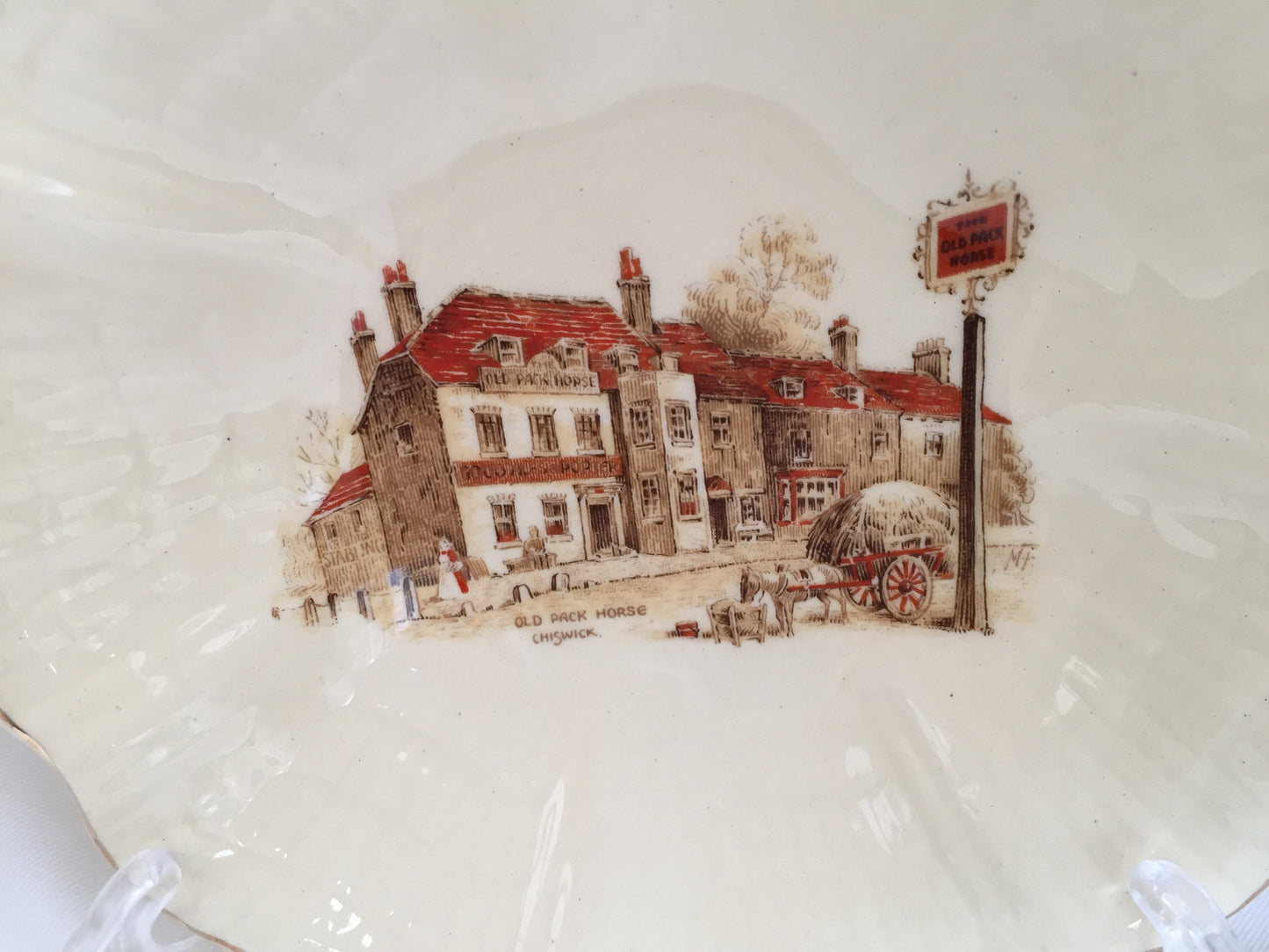 J G Meakin Sunshine Old Pack Horse Pattern Vintage Ring/Pin/Soap Dish
