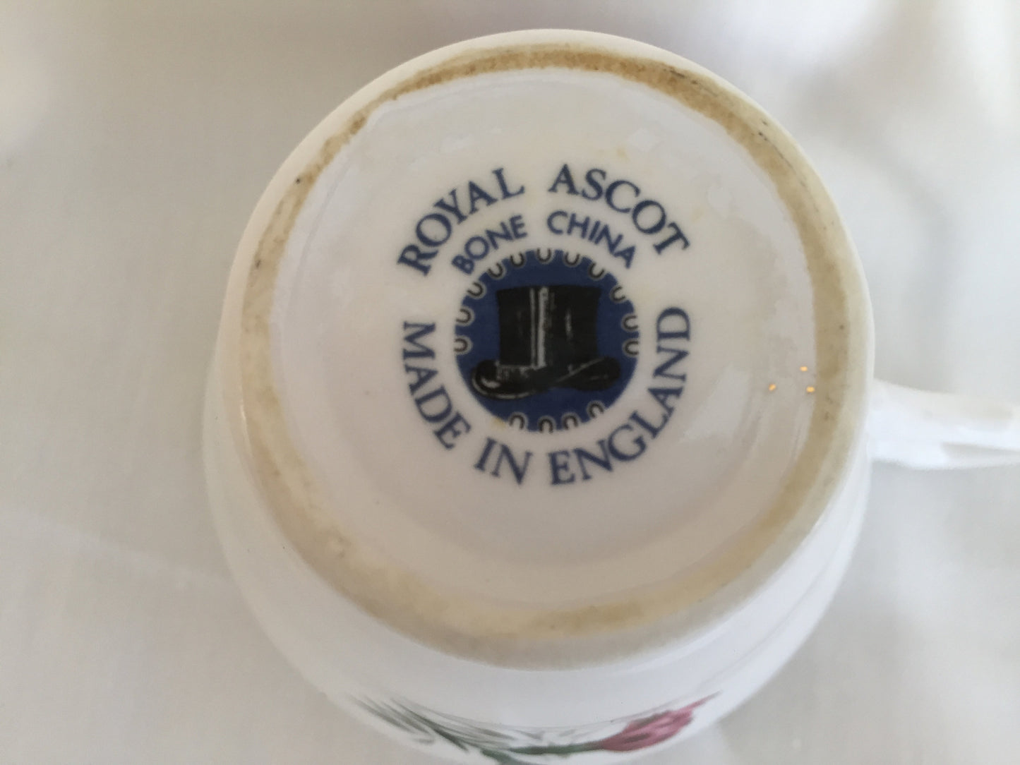 Royal Ascot Vintage English Teacup with Dianthus Pattern