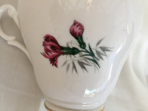 Royal Ascot Vintage English Teacup with Dianthus Pattern