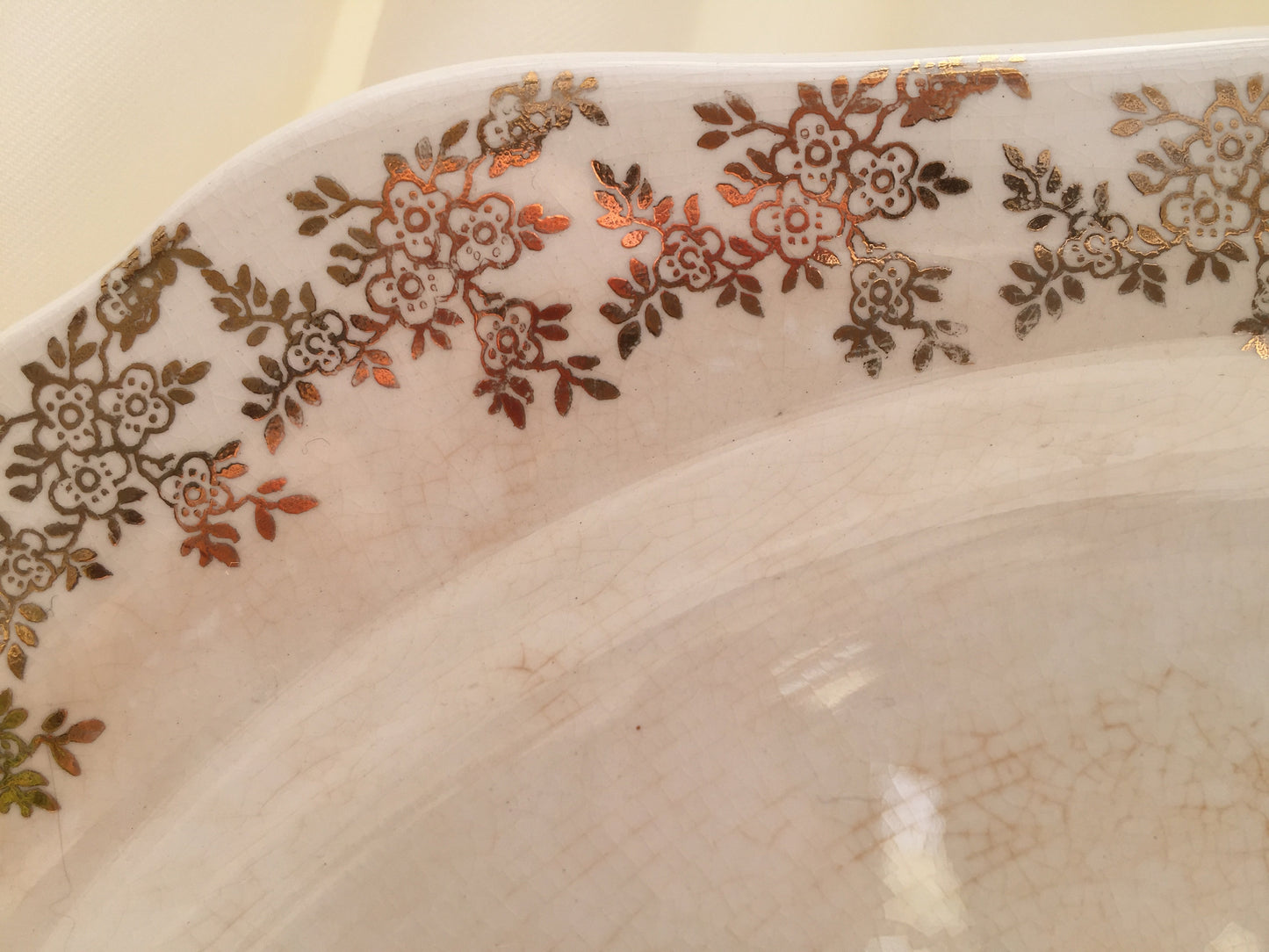 Lord Nelson 10" Square Flat Cake Plate Gold Filigree and Floral Design