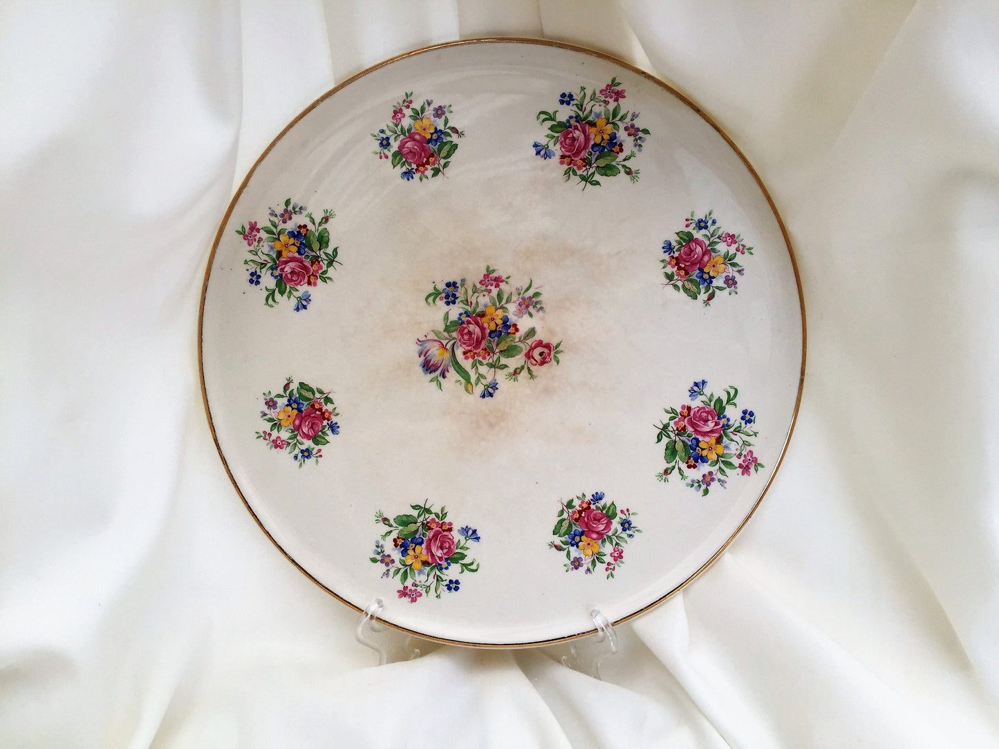 Barker Brothers Royal Tudor Ware BAB42 Pattern 11" Flat Cake Plate