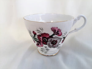 Royal Ascot Vintage English Teacup with Dianthus Pattern