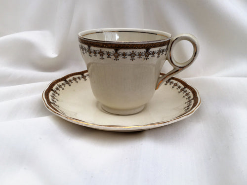 Vintage Creampetal Grindley Portman Pattern Tea Cup with Saucer