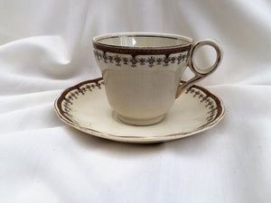 Vintage Creampetal Grindley Portman Pattern Tea Cup with Saucer