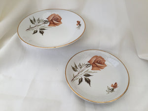 A Pair of Swinnertons Ironstone Rose Pattern Ring/Pin or Soap Dishes