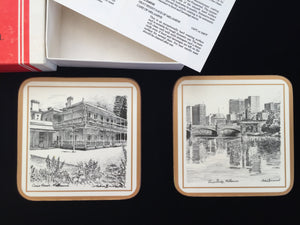 Cedric Emanuel Melbourne Collectible Pimpernel Drink Coasters Golden Jubilee 1983 Year Edition Cork Coasters