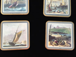 A Set of 6 Pimpernel Cork Coasters "ENGLAND"
