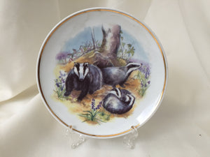 Wildlife of Britain Decorative Plate "Badgers" Designed by Susan Beresford