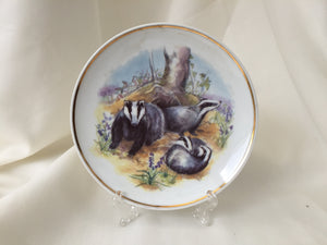Wildlife of Britain Decorative Plate "Badgers" Designed by Susan Beresford