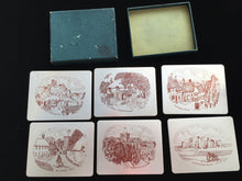 Load image into Gallery viewer, Vintage Boxed Set of 6 Anodised Aluminium Tumbler Coasters by Winchester Art Products England