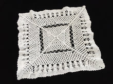 Load image into Gallery viewer, White Crocheted 1960s Square Vintage Doily