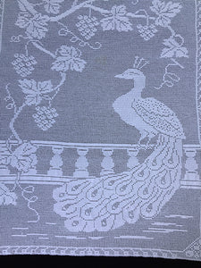 Antique White Lace Panels for Making the Mary Card Designed "Peacock and Grapevine" Bed Cover Chart No. 3