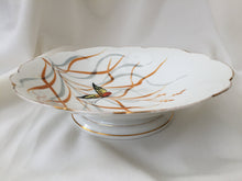 Load image into Gallery viewer, Hand Painted 9&quot; Vintage Pedestal Bowl with Butterfly
