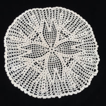 Load image into Gallery viewer, Vintage Crocheted Cotton Lace Doily in Ivory/Ecru Colour